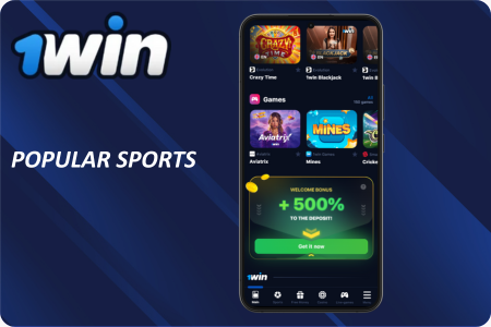 1Win App Sports Betting Screen